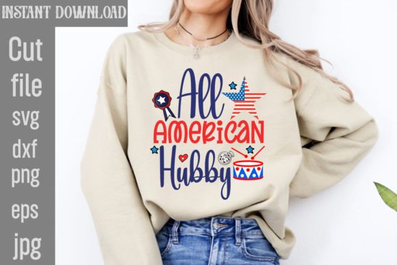 All American Hubby SVG Cut File for Creators