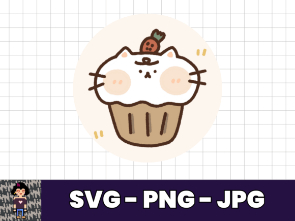 Cute Cupcake SVG Sticker Design for Creative Projects
