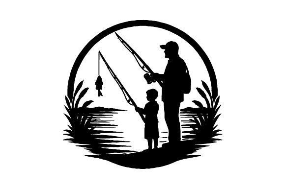 Free Dad and Son Fishing Vector: A Versatile Design Resource for Meaningful Visual Storytelling