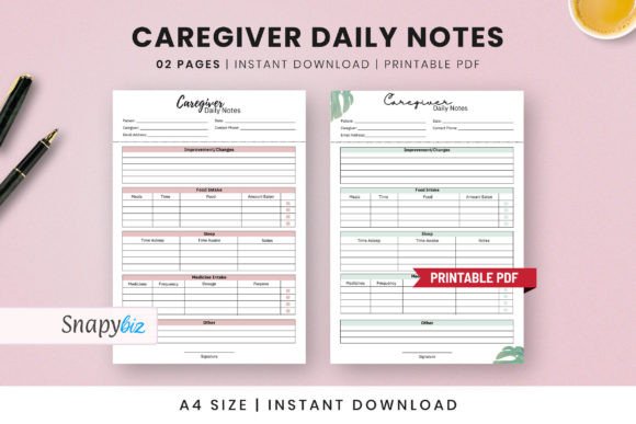 Free Printable Caregiver Forms PDF for Daily Care