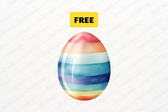 Free Watercolor Rainbow Easter Egg PNG: Creative Possibilities for Every Project
