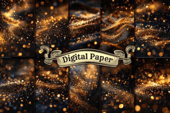 Gold Particle Glitter Background: A Versatile Design Resource for Creators and Professionals
