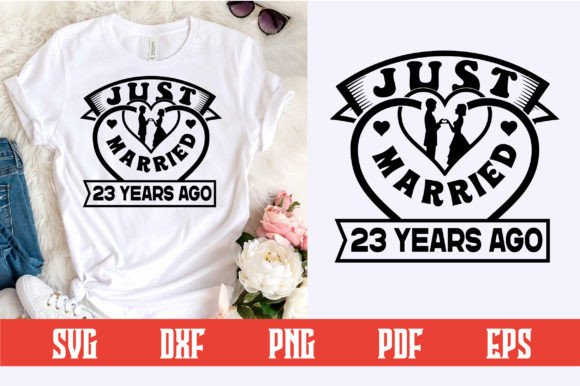 Just Married 23 Years Ago SVG Design: A Meaningful Way to Celebrate a Milestone