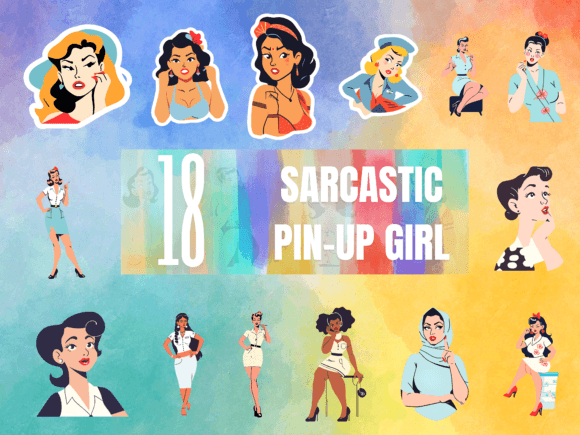 Sarcastic Pin-up Girl Sublimation Bundle for Creative Projects
