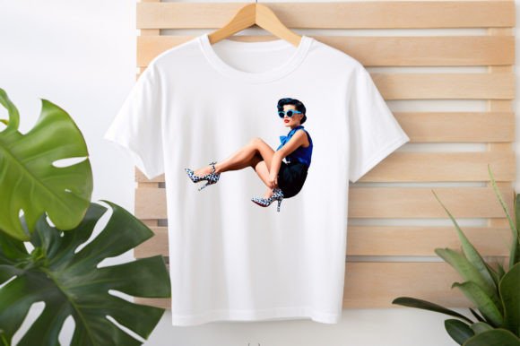 Stylish Pin-up Girl: Blending Vintage Glamour with Modern Design