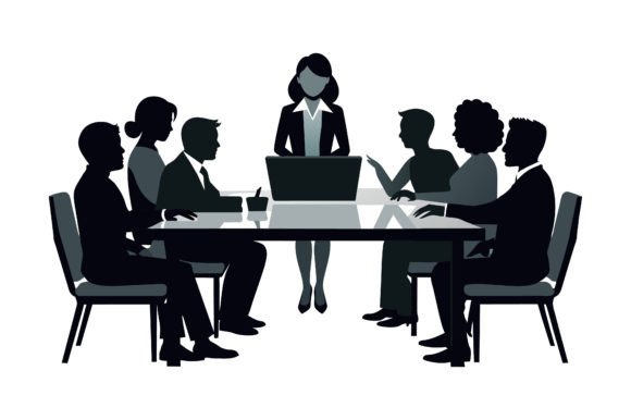 The Dynamics of a Group of People at a Meeting Table