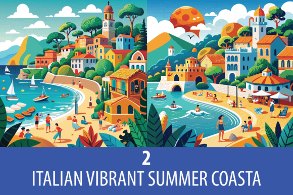 Two Vibrant Italian Coast Summer Scenes That Define La Dolce Vita