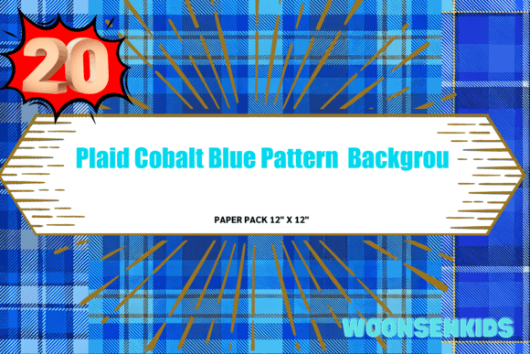 Unlocking Creative Possibilities with the New Plaid Cobalt Blue Pattern Background Watercolor PNG KDP Digital Paper
