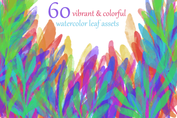 Vibrant Watercolor Leaf PNGs for Modern Creatives