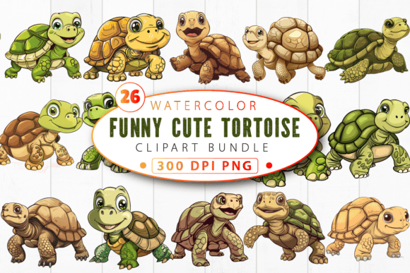 Why the Funny Cute Tortoise Clipart Bundle Is a Smart Asset for Modern Creators