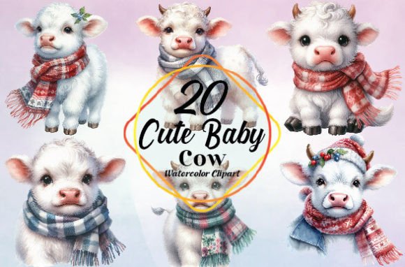 Why Watercolor Cute Baby Cow Clipart Bundle Is a Must-Have for Modern Creatives